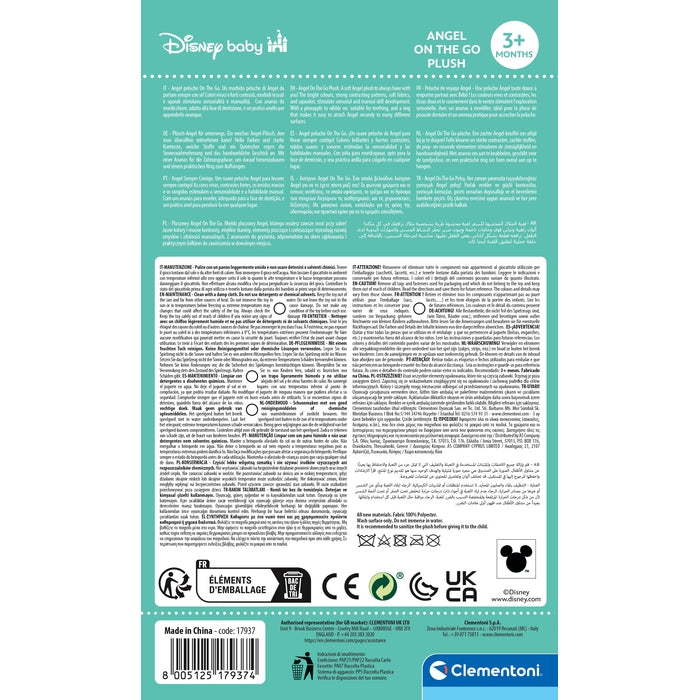 Clementoni Disney Baby Angel Soft Rattle giocattolo da appendere per bambini