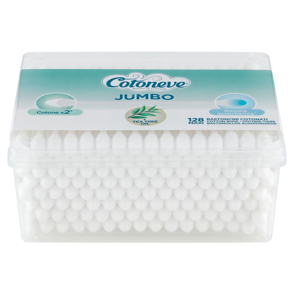 Cotoneve Jumbo Maxi Bastoncini Cotonati 128 pz