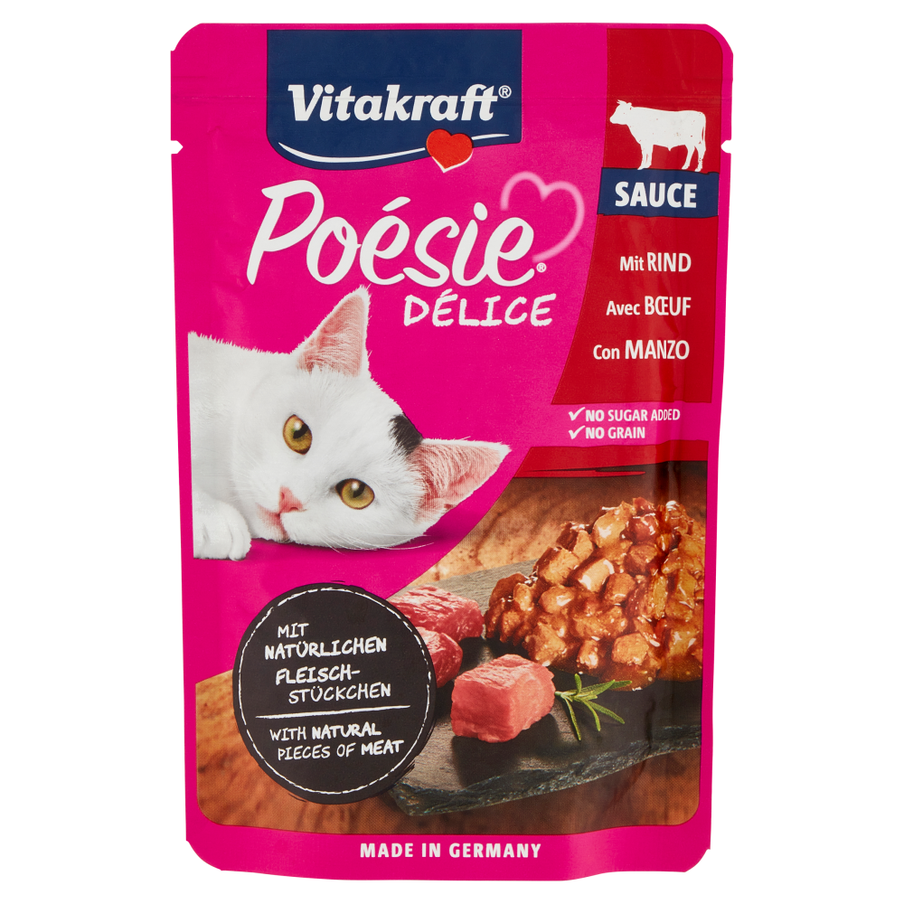 Vitakraft Poésie Délice Sauce con Manzo 85 g