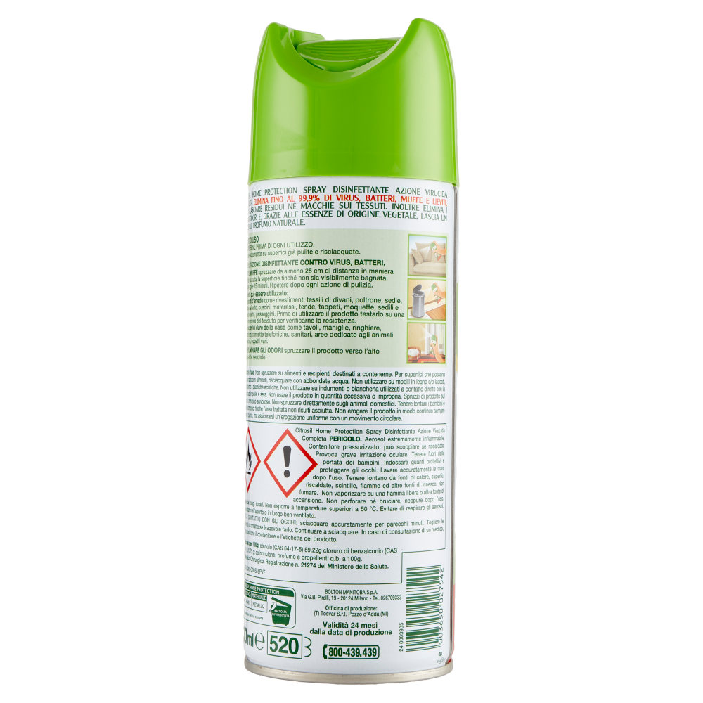 Citrosil Home Protection Spray Disinfettante con vere essenze di agrumi 300 ml