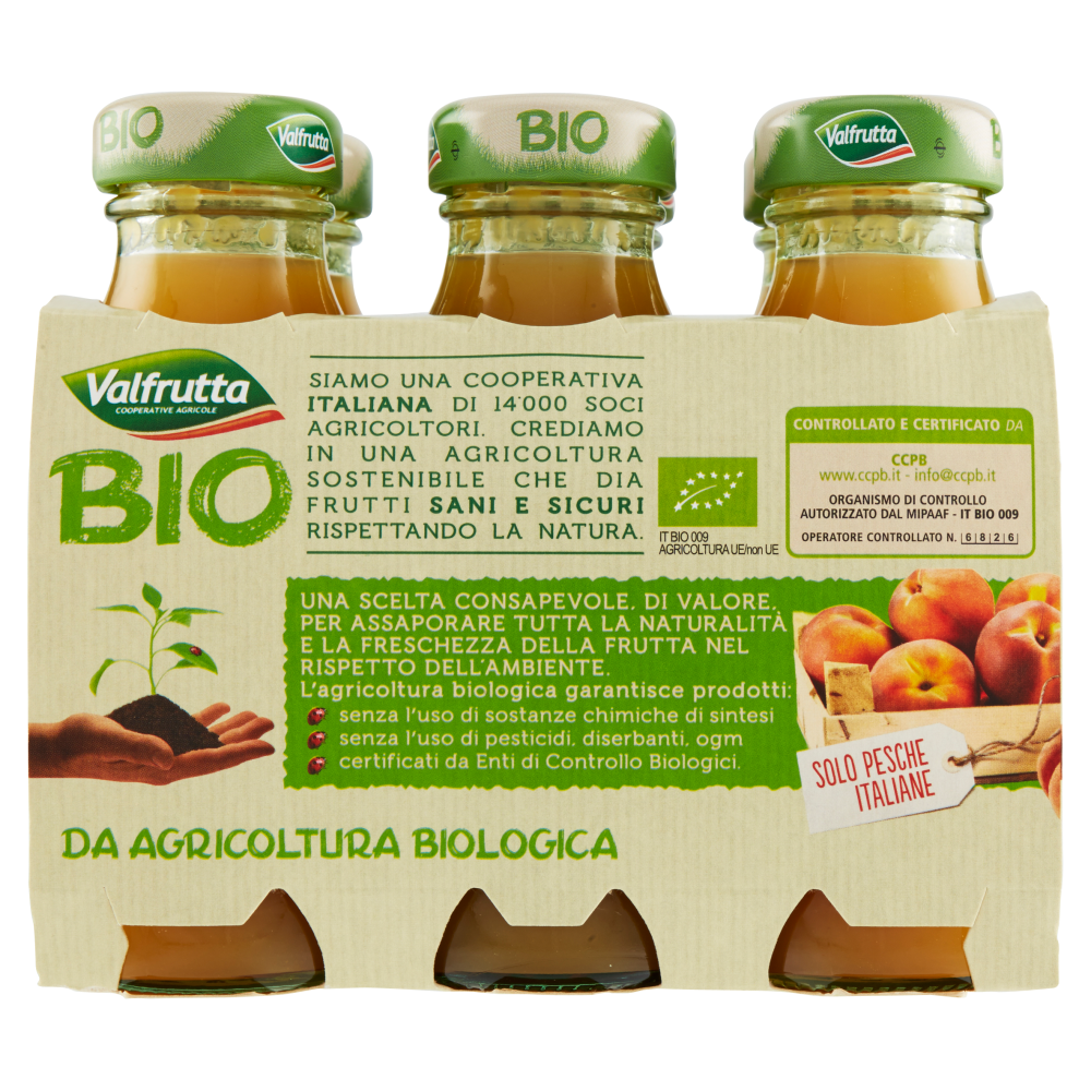 Valfrutta Bio Pesca 6 x 125 ml