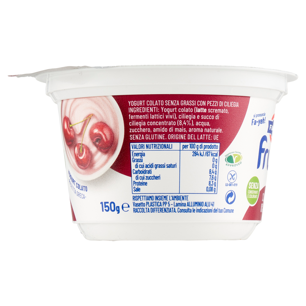 Fage fruyo Ciliegia 0% Grassi 150 g
