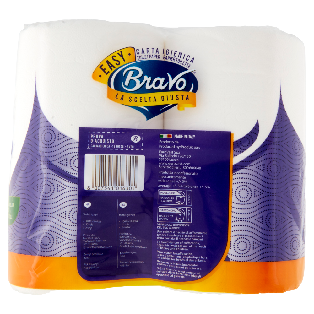 Bravo Easy Carta Igienica 12 pz