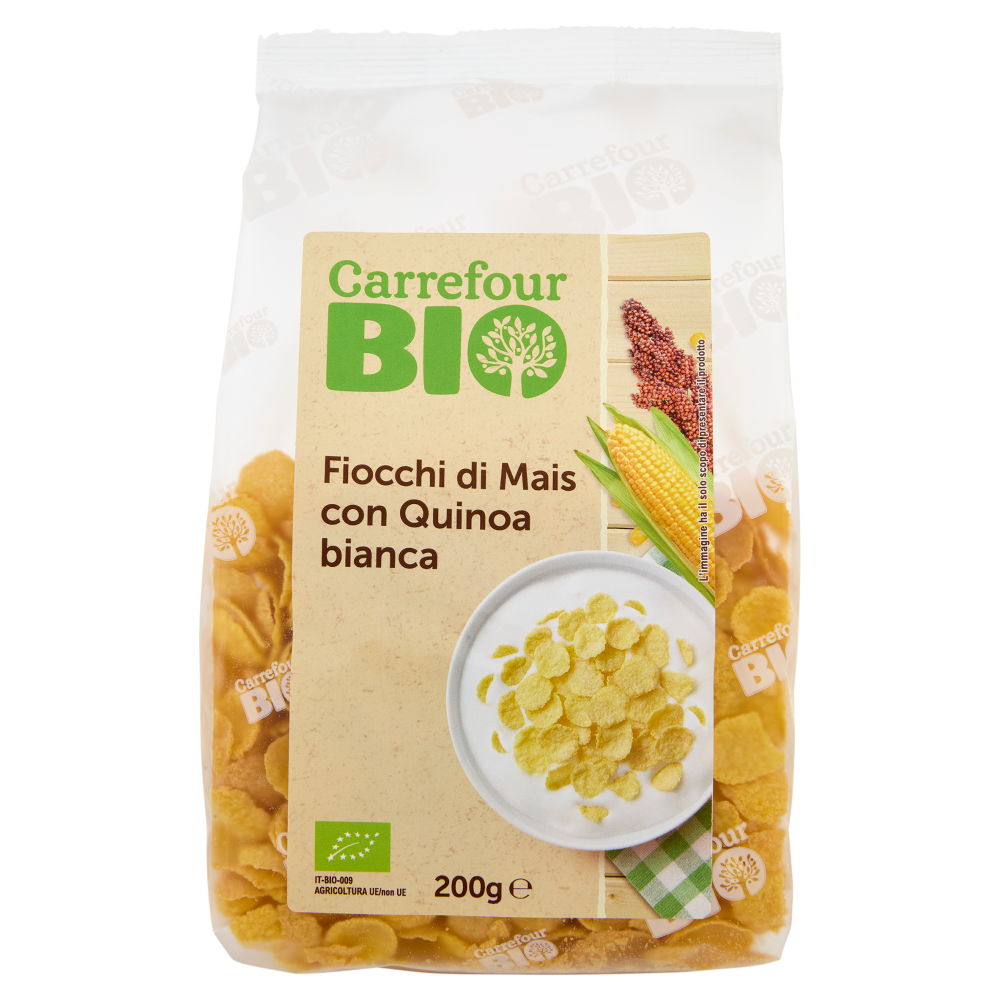 Carrefour Bio Fiocchi di Mais con Quinoa bianca 200 g