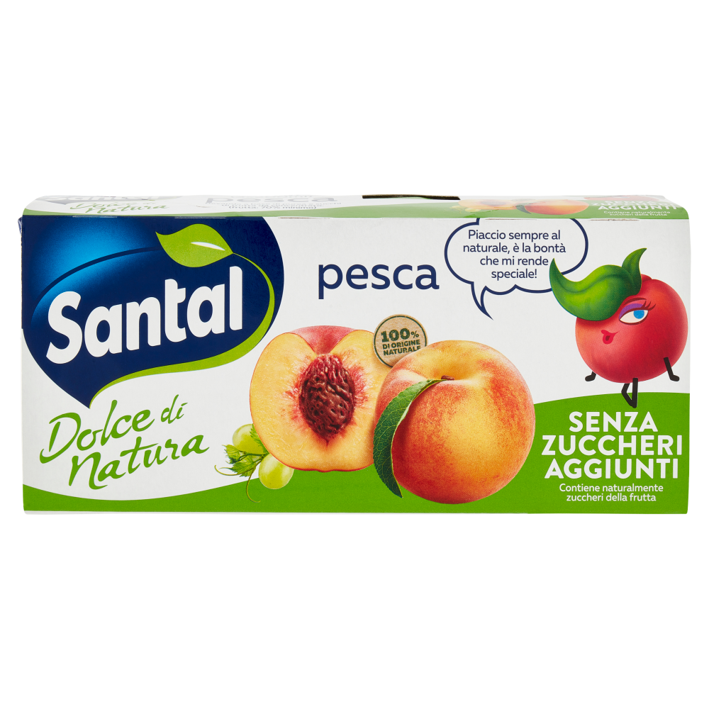 Santàl Dolce di Natura pesca Senza Zuccheri Aggiunti 3 x 200 ml