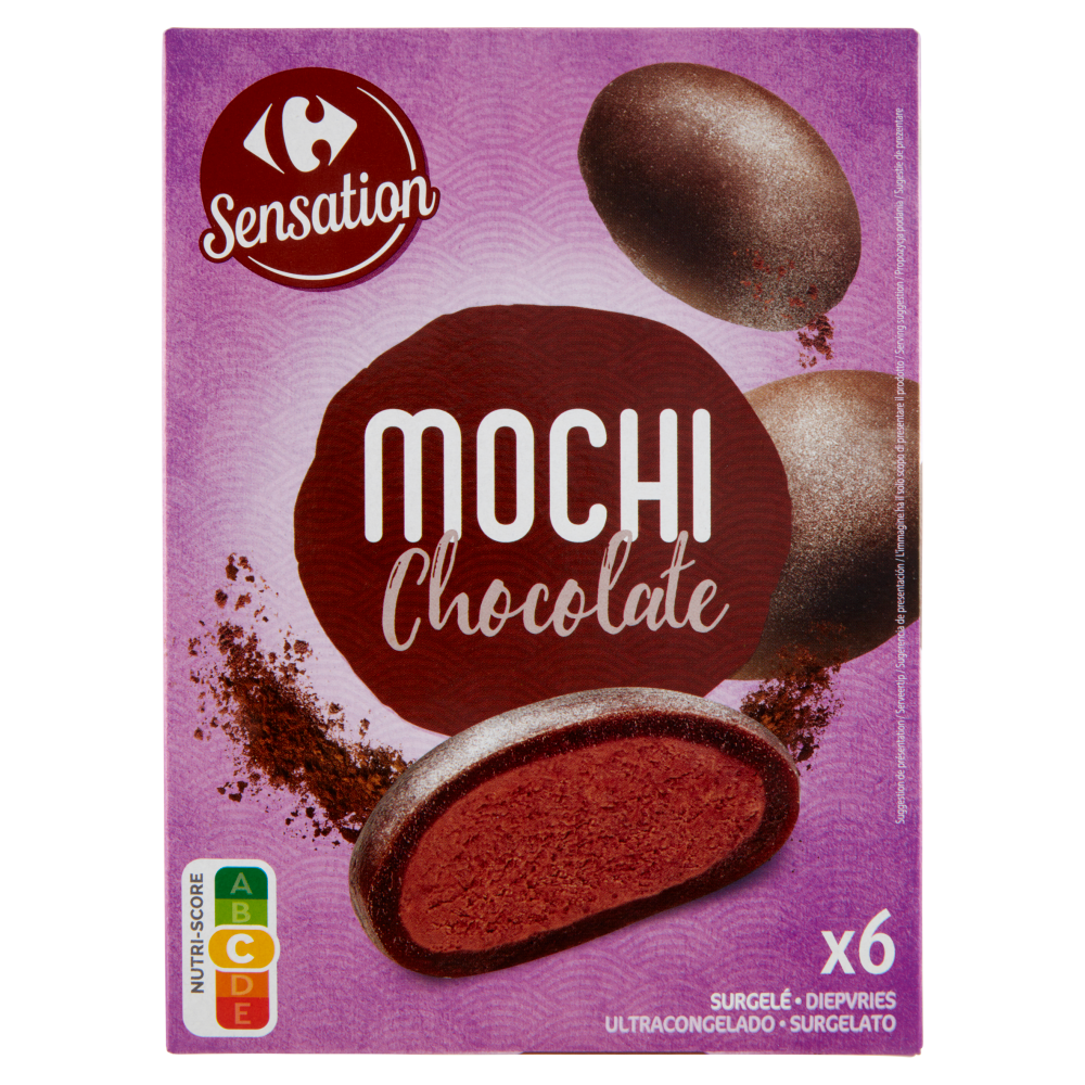 Carrefour Sensation Mochi Chocolate Surgelato 6 Pezzi 210 g