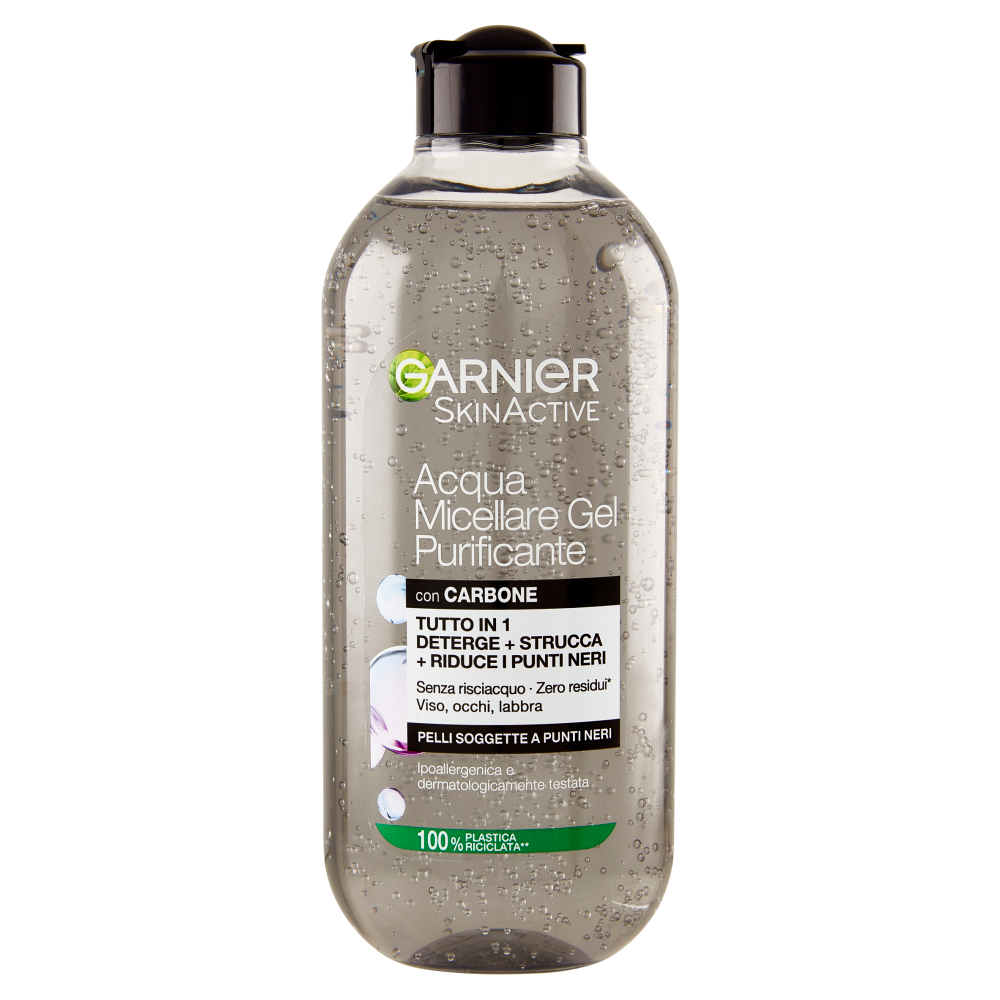 Garnier SkinActive Acqua Micellare Gel Purificante con carbone, 400 ml