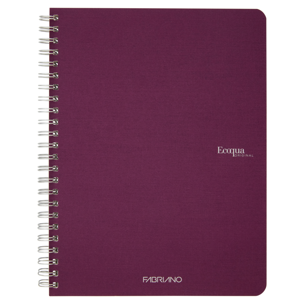 Fabriano Ecoqua Original Quaderno Spiralato Vino A5 Righe 70 Fogli 