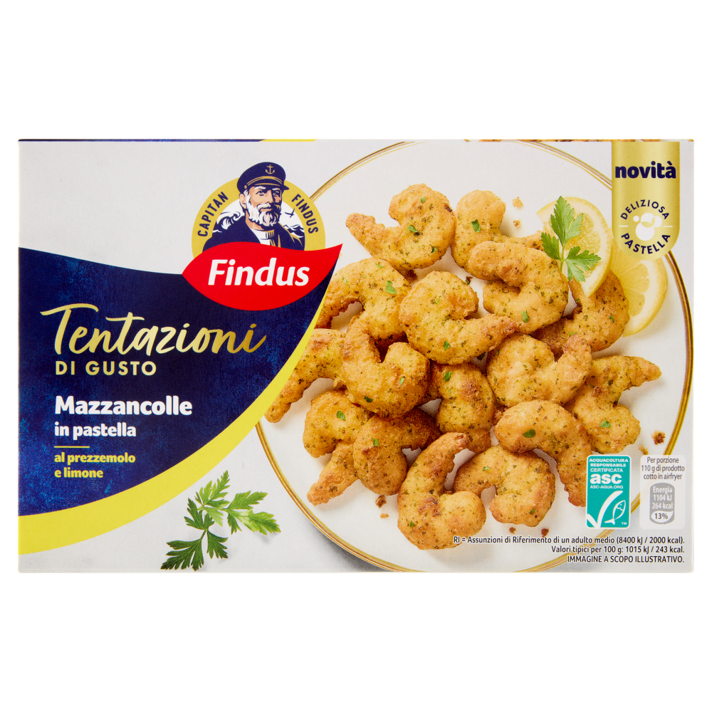 Capitan Findus Tentazioni di Gusto Mazzancolle in Pastella 220 g