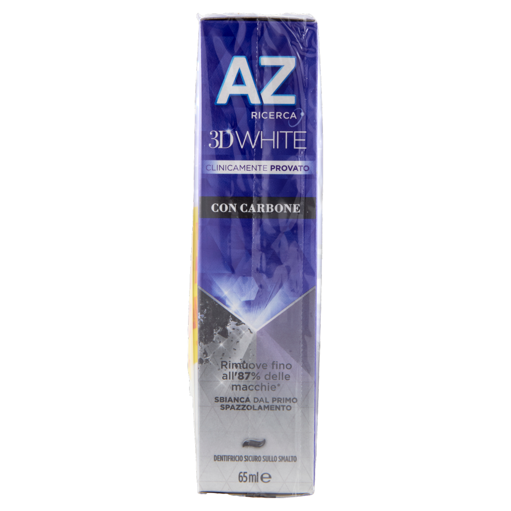 AZ Ricerca Dentifricio 3D White con Carbone 3 x 65 ml