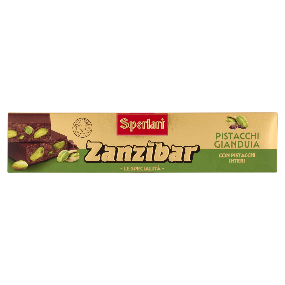 Sperlari Zanzibar le Specialità Pistacchi Gianduia con Pistacchi Interi 200 g