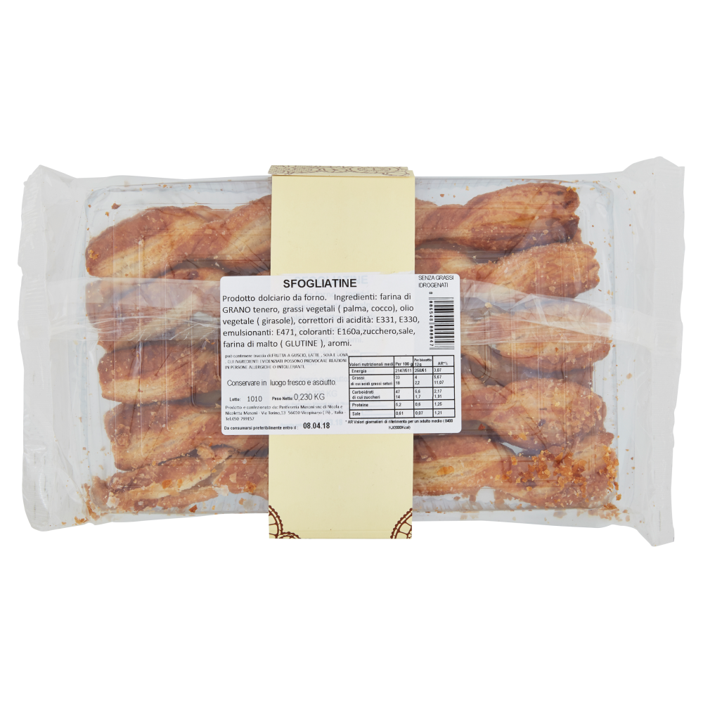 Pasticceria Masoni Vicopisano Sfogliatine 0,230 kg