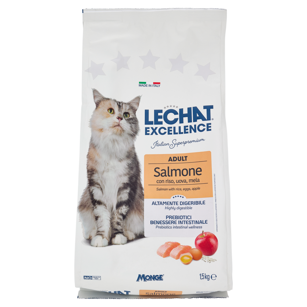 Le Chat Excellence Adult Salmone con riso, uova, mela 1,5 kg