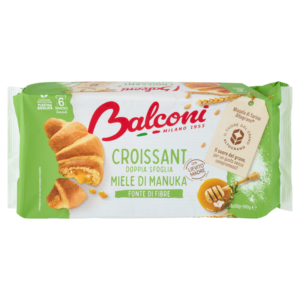 Balconi Croissant Doppia Sfoglia Miele di Manuka 6 x 50 g