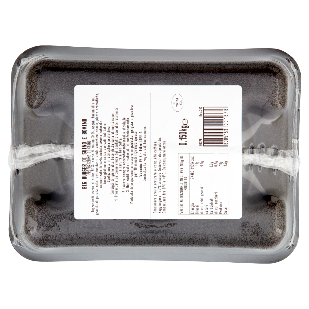 Aia Carne al Fuoco Hamburger di Suino e Bovino 0,150 kg