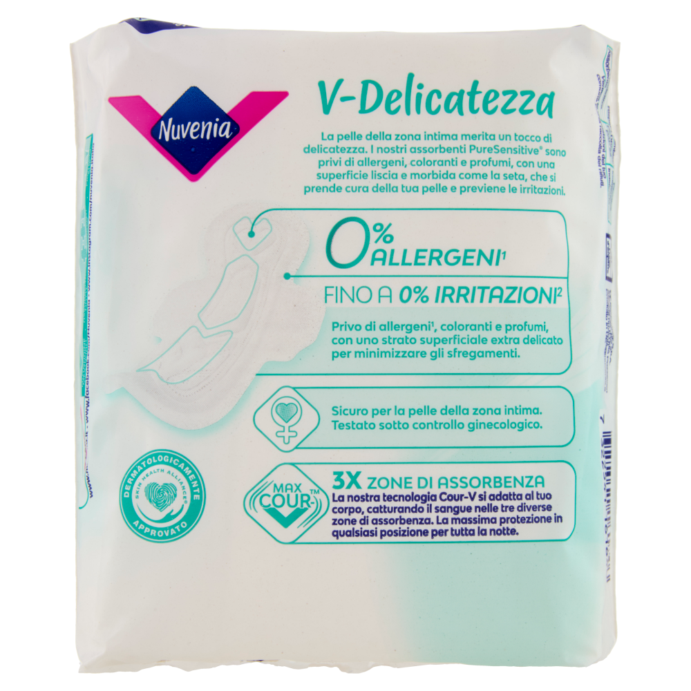 Nuvenia PureSensitive Ultra Notte con Ali 8 pz