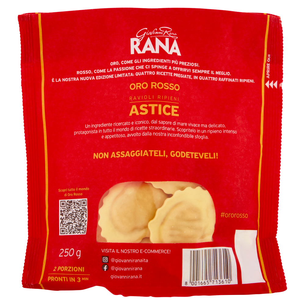 Giovanni Rana Oro Rosso Ravioli Ripieni Astice 250 g