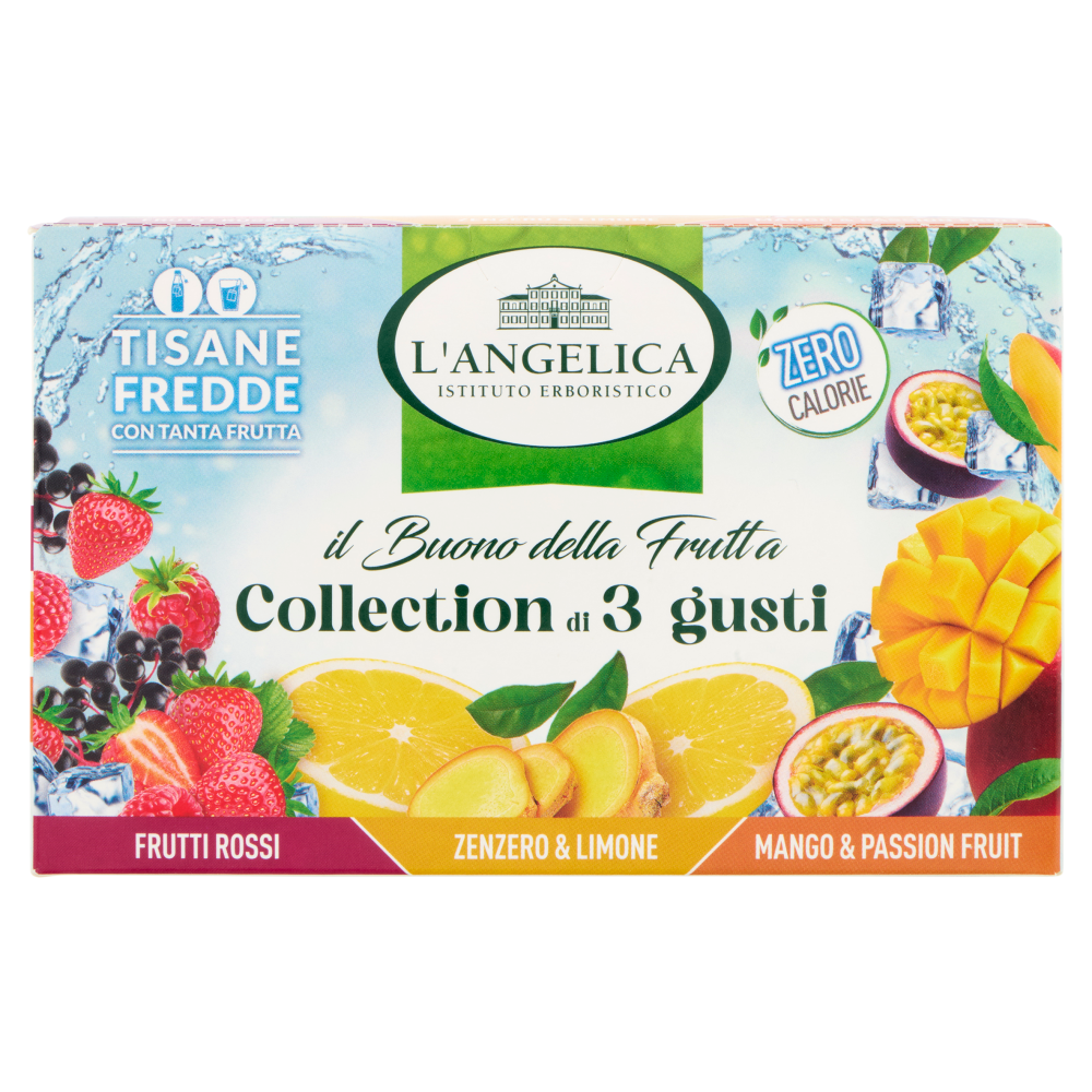 L'Angelica il Buono della Frutta Collection di 3 gusti Tisane Fredde 15 Filtri 30,5 g