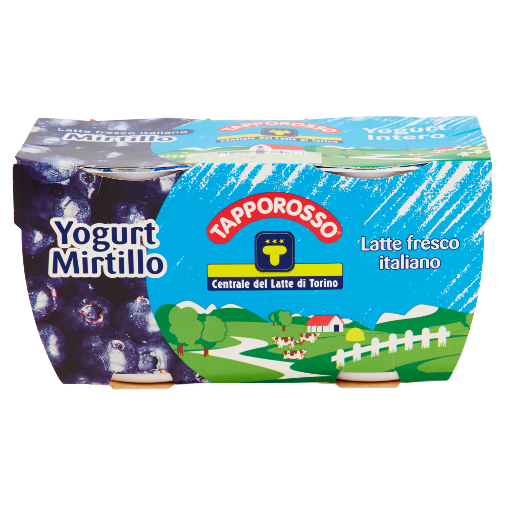 Centrale del Latte di Torino Tapporosso Yogurt Intero Mirtillo 2 x 125 g