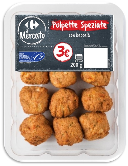 Polpette speziate con baccalà Carrefour il Mercato