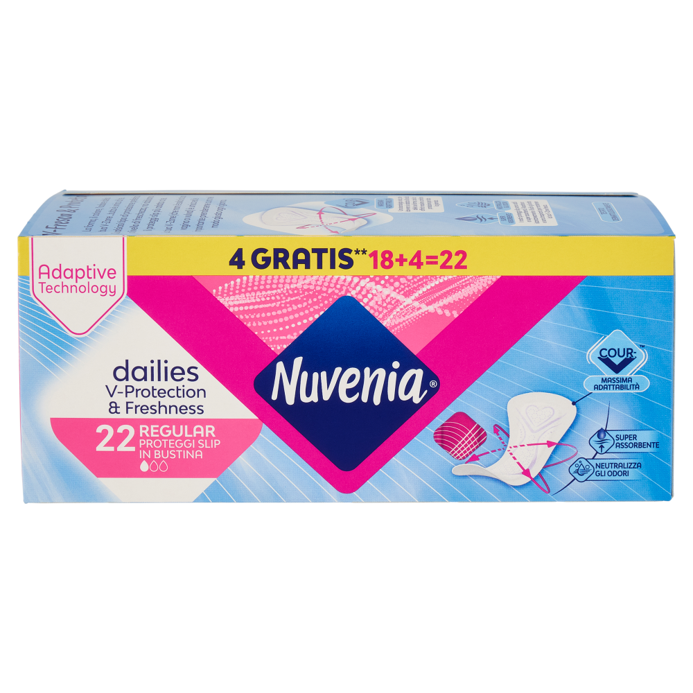 Nuvenia dailies V-Protection & Freshness Regular Proteggi Slip in Bustina 22 pz