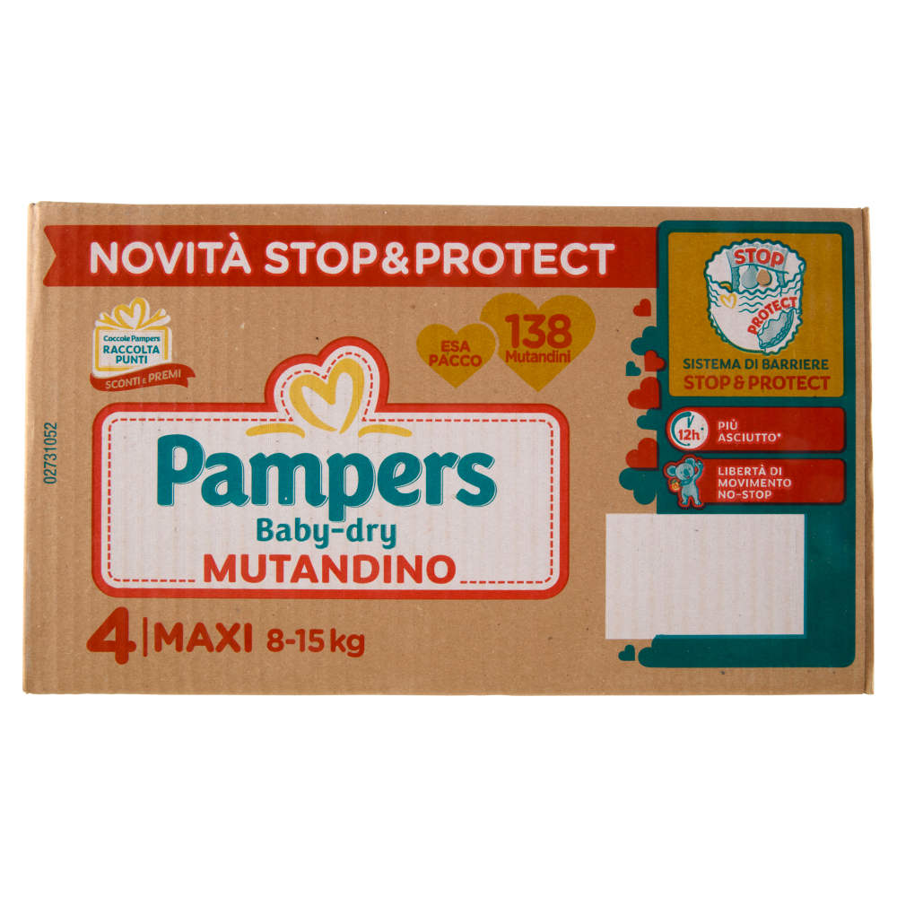 Pampers Baby-dry Mutandino Maxi 138 pz