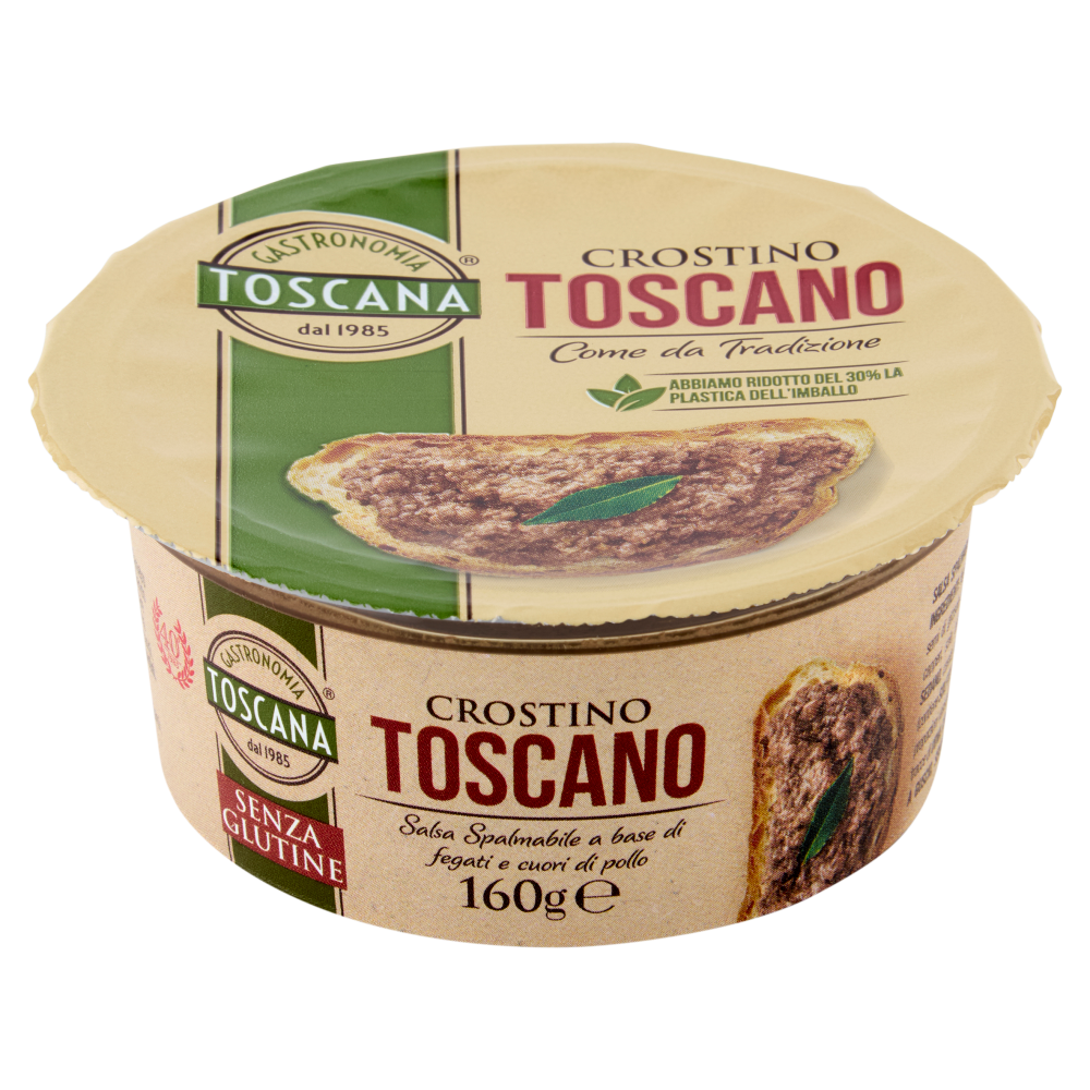 Gastronomia Toscana Crostino Toscano Salsa Spalmabile a base di fegati e cuori di pollo 160 g