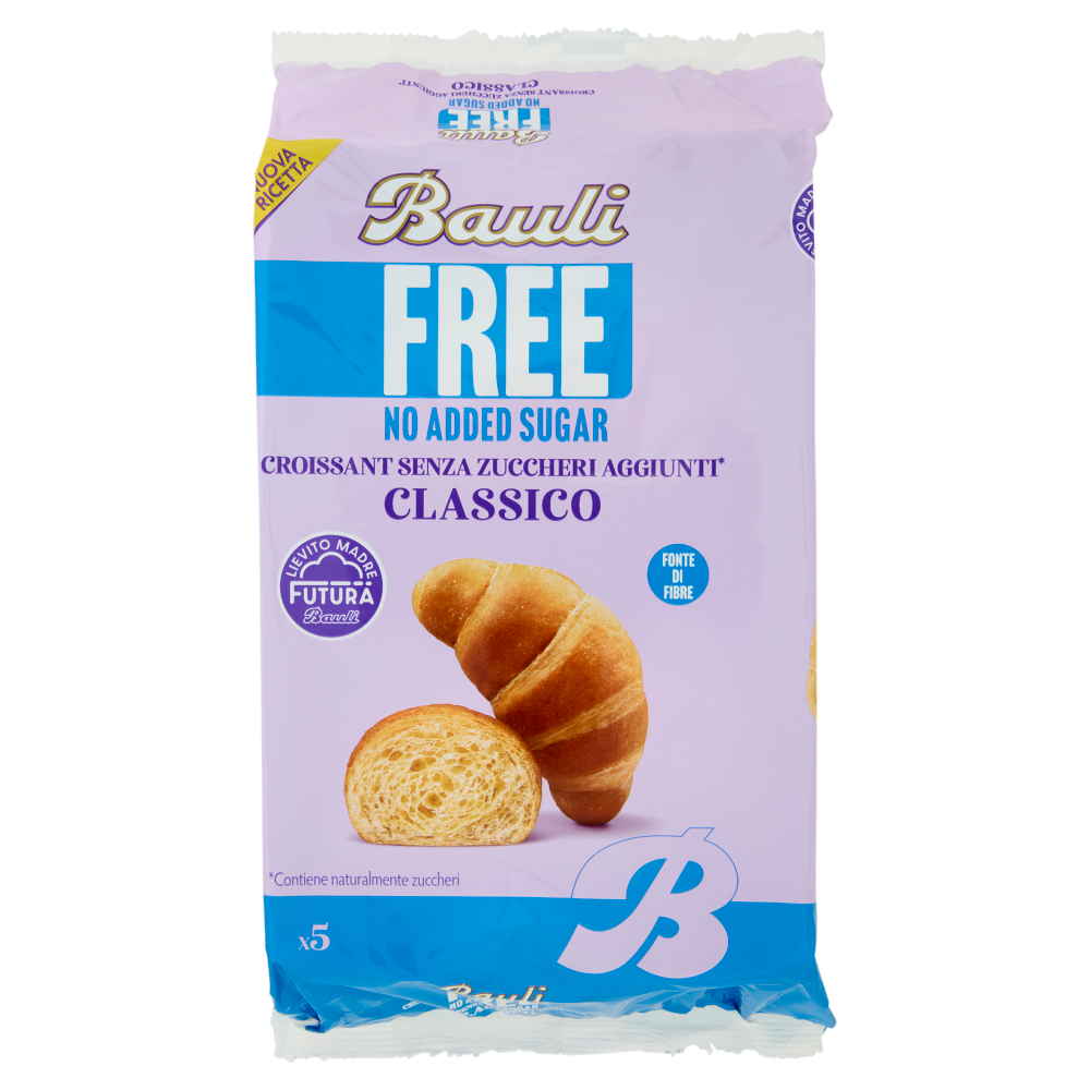 Bauli Free No Added Sugar Croissant Senza Zuccheri Aggiunti* Classico 5 x 37 g