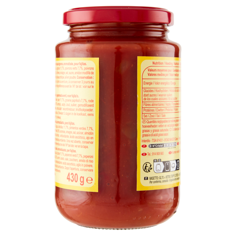Carrefour Sensation Fajita Salsa 430 g