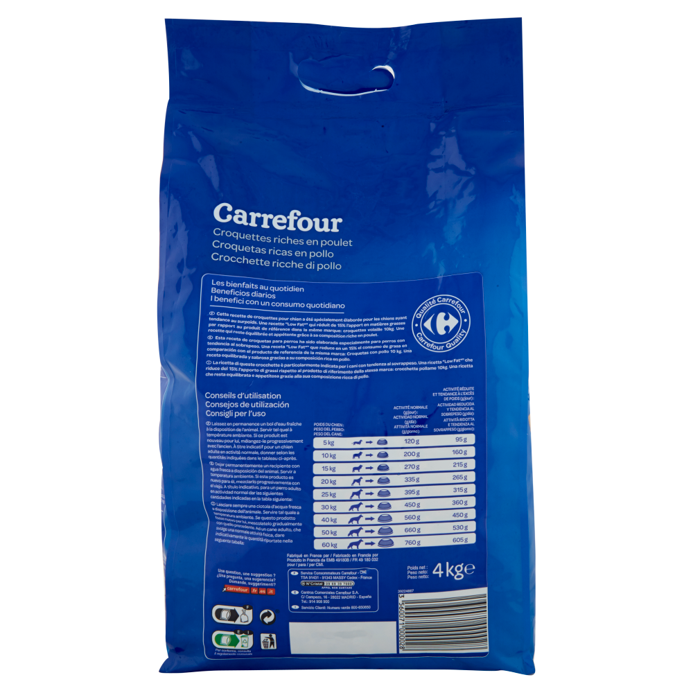 Carrefour Crocchette Ricche di Pollo 4 kg