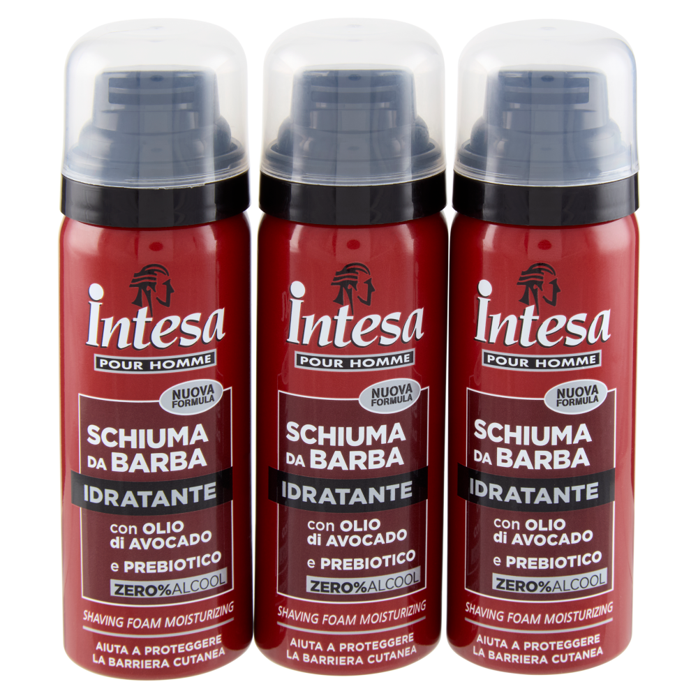 Intesa Pour Homme Schiuma da Barba Idratante 3 x 50 mL