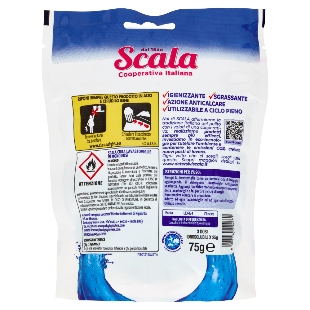 Scala Cura Lavastoviglie in Monodosi Bifasiche 3 x 25 g