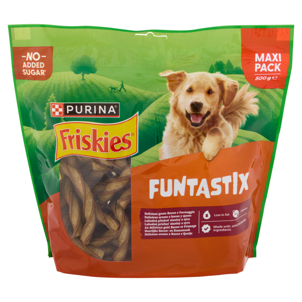 PURINA FRISKIES Funtastix Bacon e Formaggio 500g