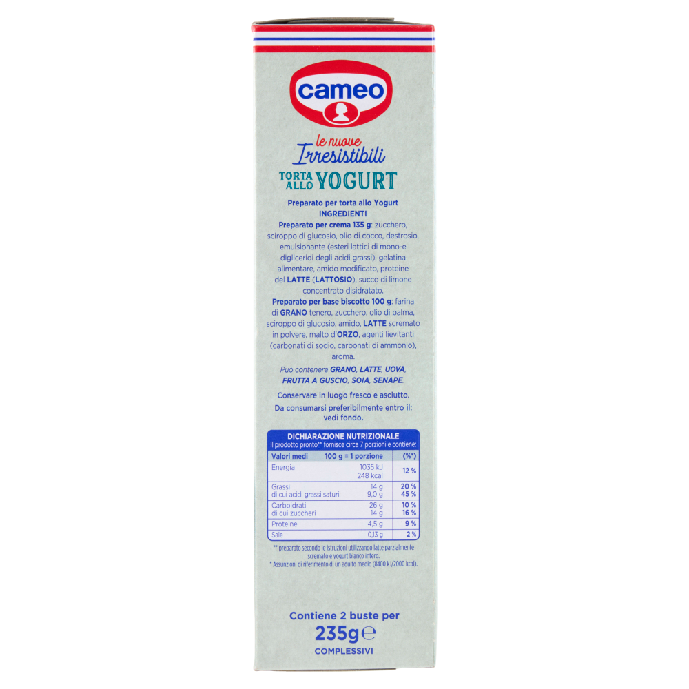 cameo le nuove Irresistibili Torta allo Yogurt 235 g