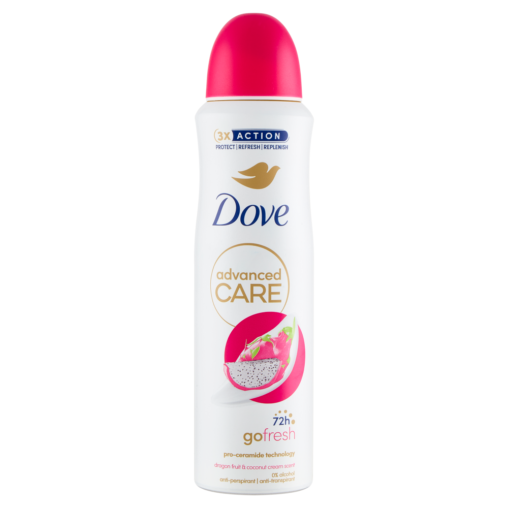 Dove advanced Care go fresh dragon fruit & coconut cream scent anti-perspirant 150 ml