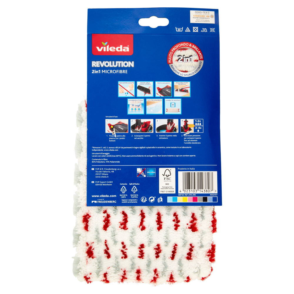 Vileda Revolution 2in1 Microfibre Ricambio 1pz