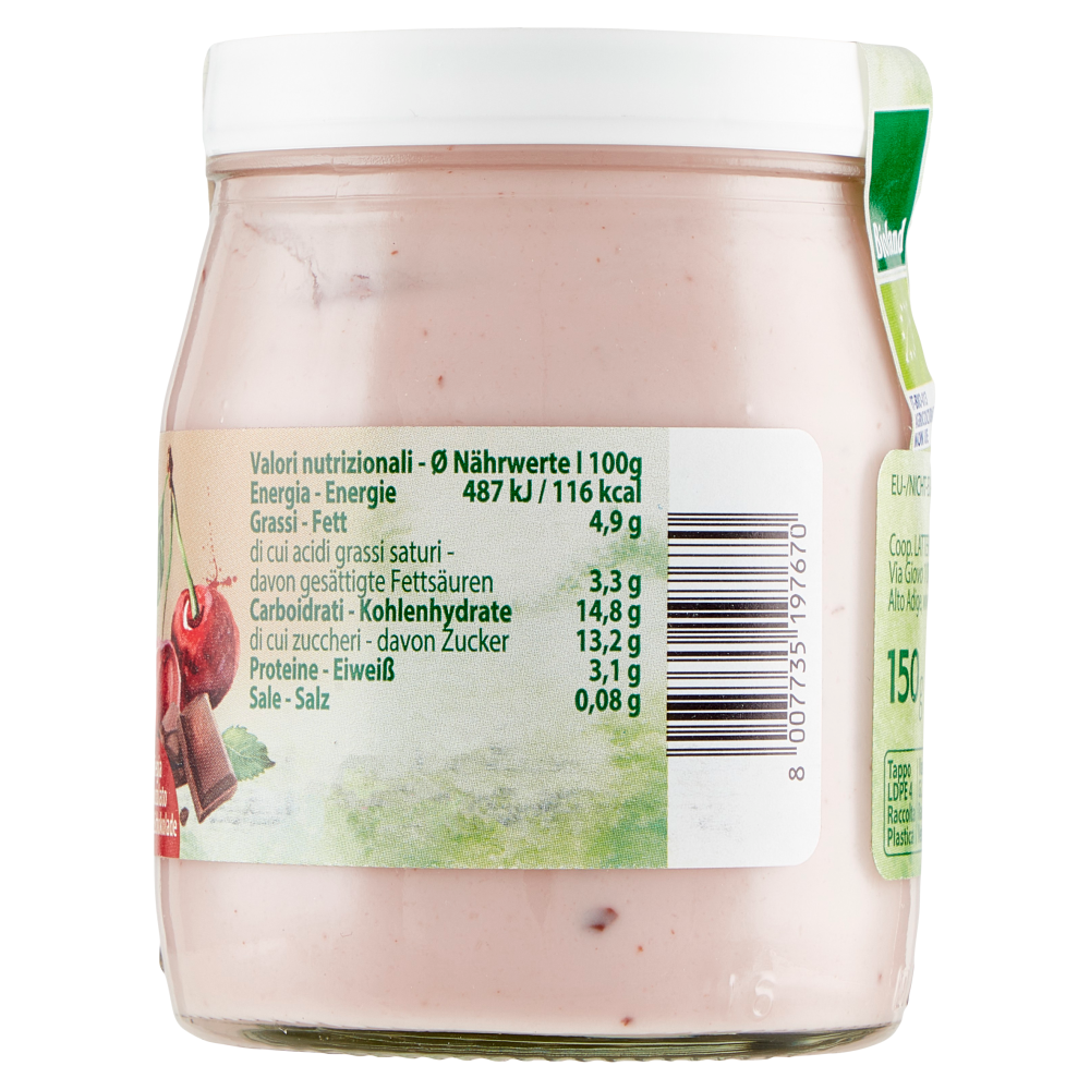 Sterzing Vipiteno bio yogurt da Latte fieno ciliegia & cioccolato 150 g