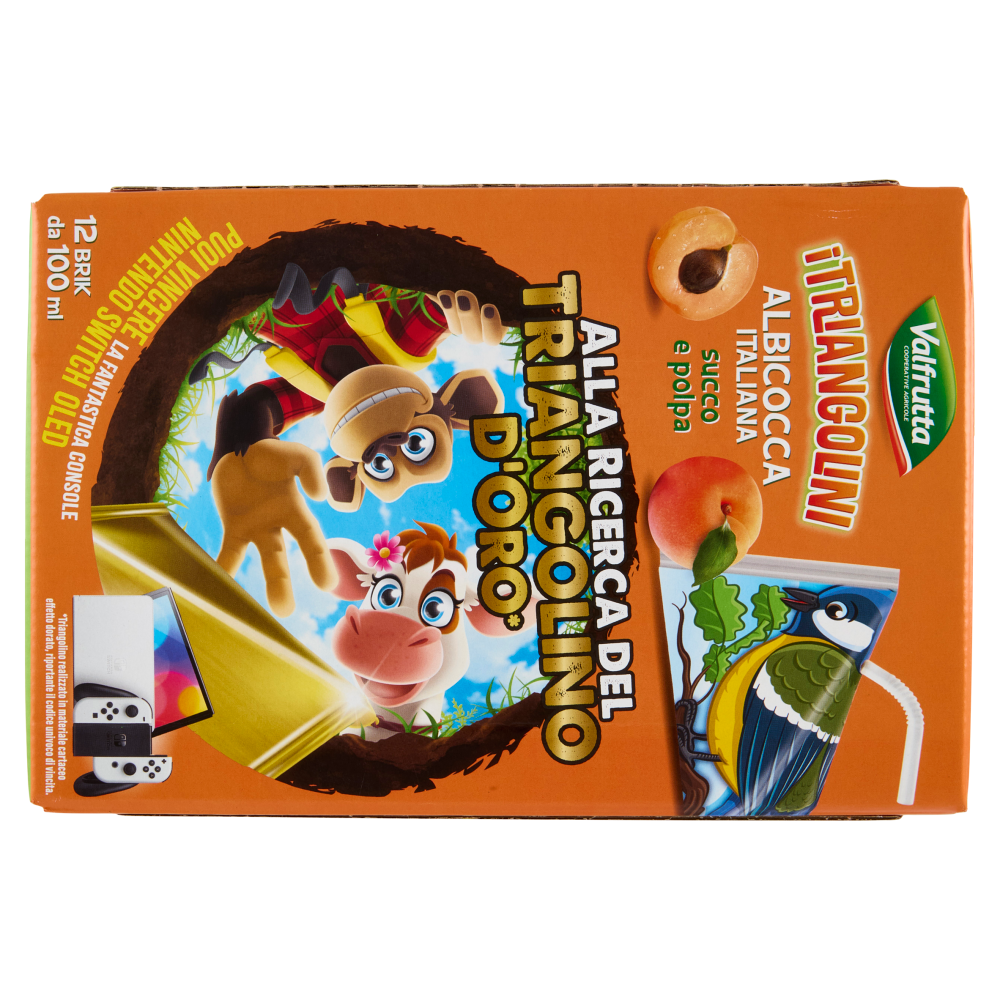 Valfrutta i Triangolini Albicocca Italiana succo e polpa Brik 12 x 100 ml