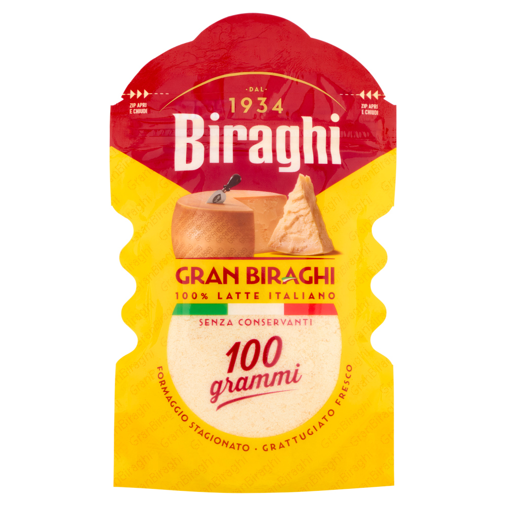 Biraghi Gran Biraghi Formaggio Stagionato Grattugiato Fresco 100 g