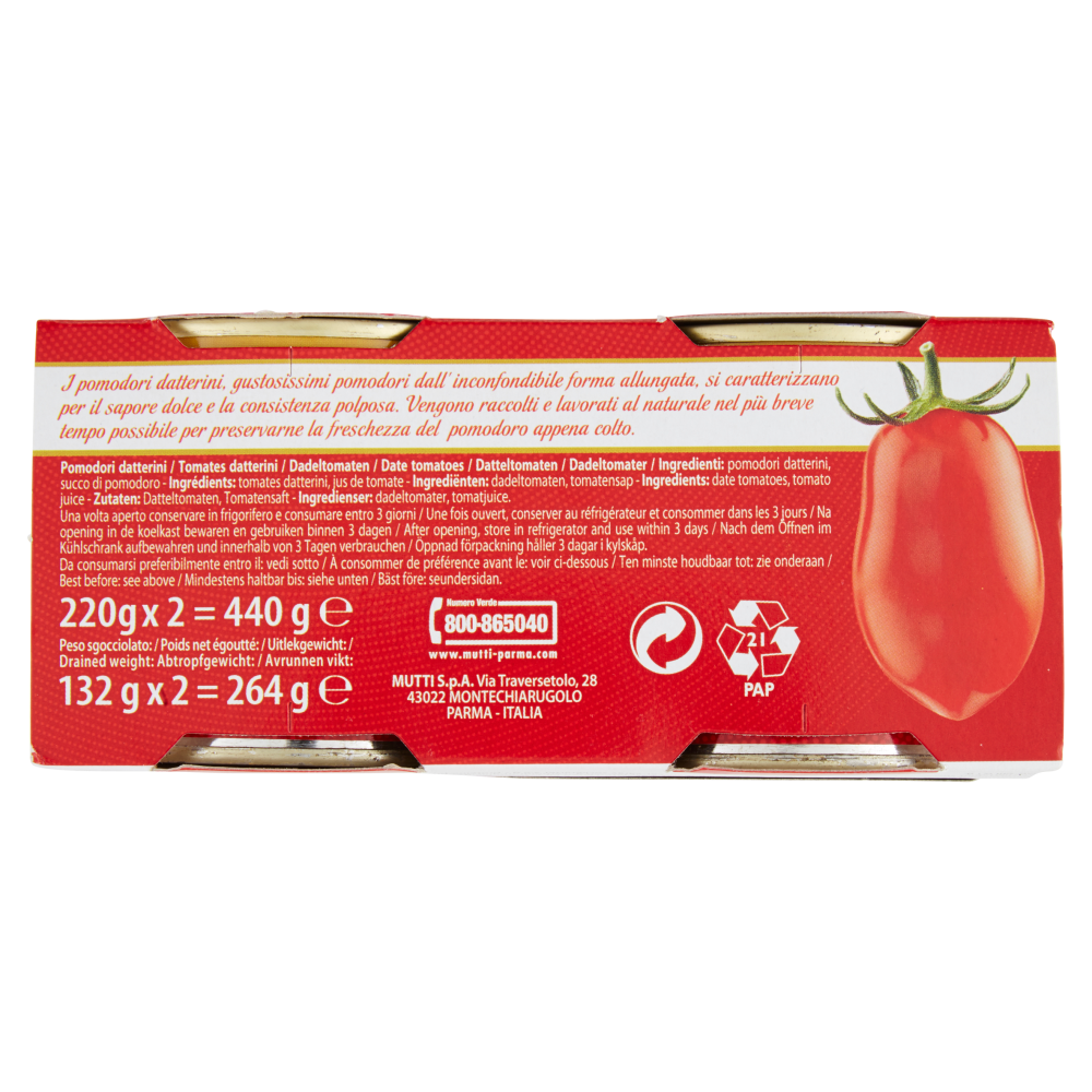Mutti Pomodorini Datterini 2 x 220 g