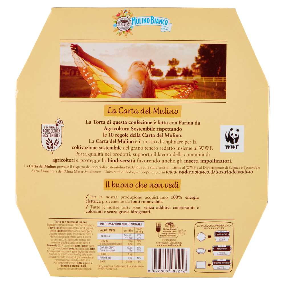 Mulino Bianco Torta Limone con Farina Sostenibile 640g