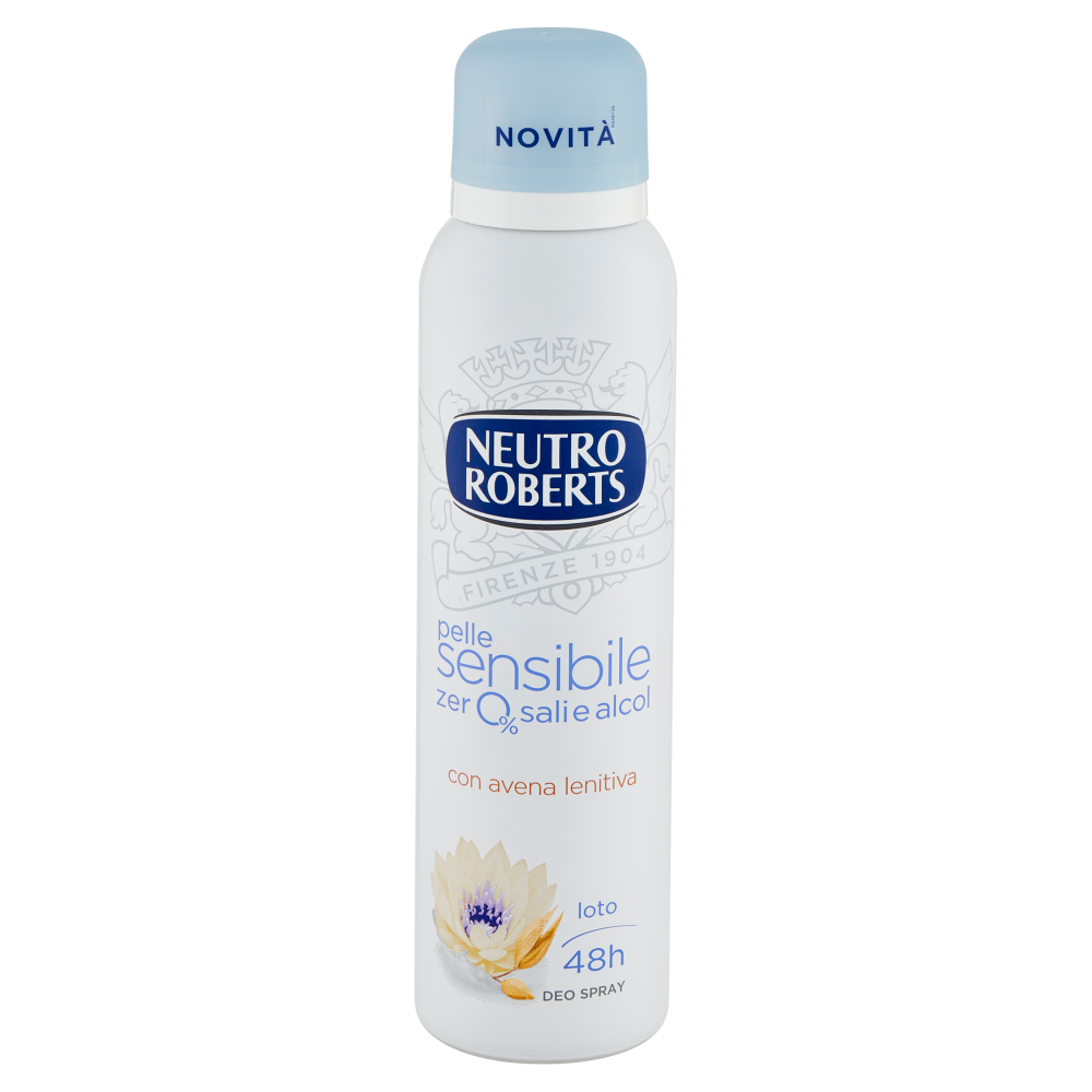 Neutro Roberts pelle sensibile zero% sali e alcol loto Deo Spray 150 ml