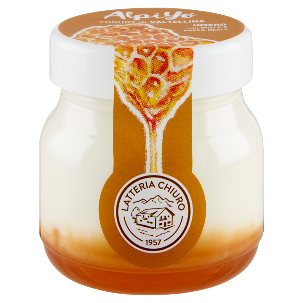 AlpiYò Yogurt di Valtellina Intero con Miele e Pappa Reale 125 g