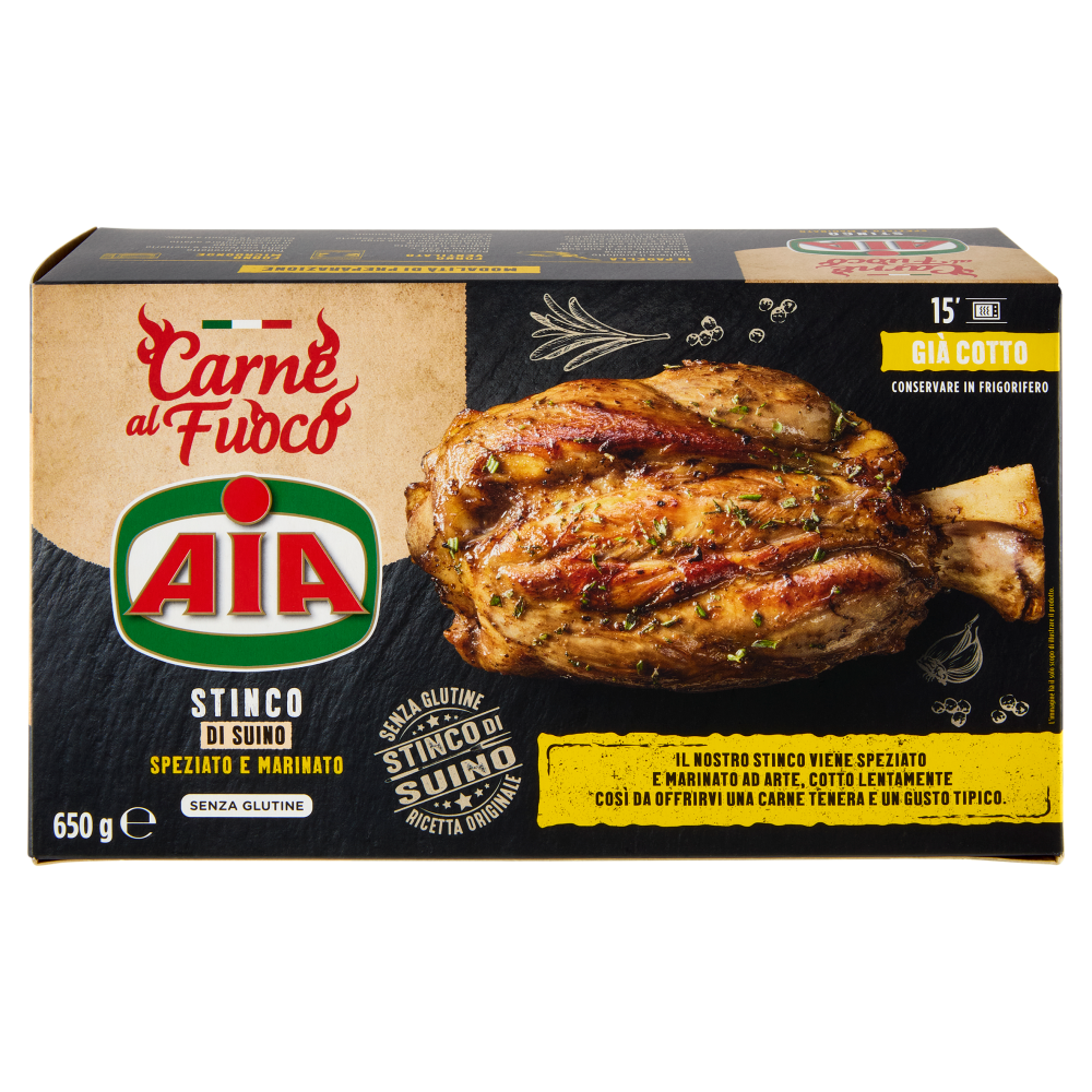 Aia Carne al Fuoco Stinco di Suino Speziato e Marinato 650 g