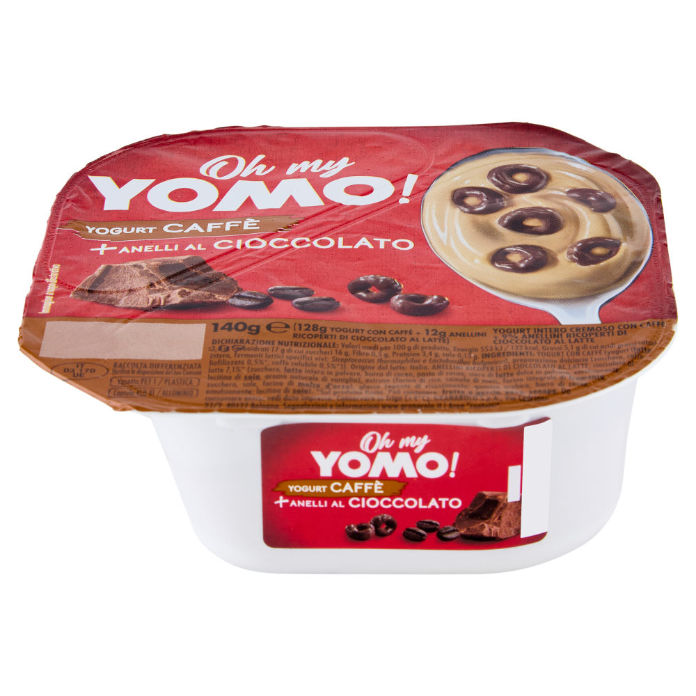 Oh my Yomo! Yogurt Caff&egrave; + Anelli al Cioccolato 140 g