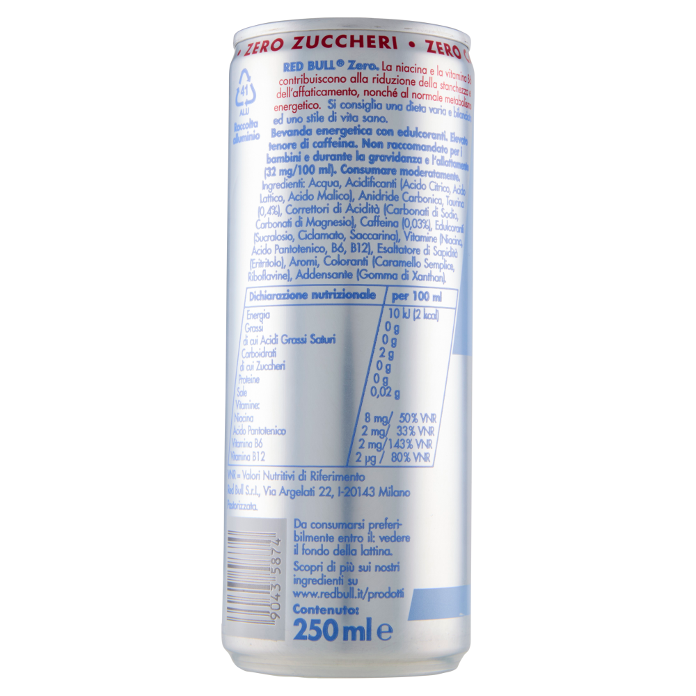 Red Bull Energy Drink, Zero Calorie, 250 ml