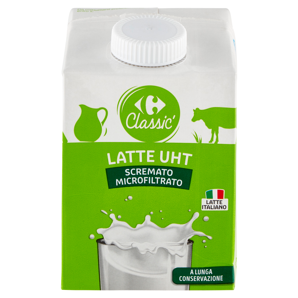 Carrefour Classic Latte UHT Scremato Microfiltrato 500 ml