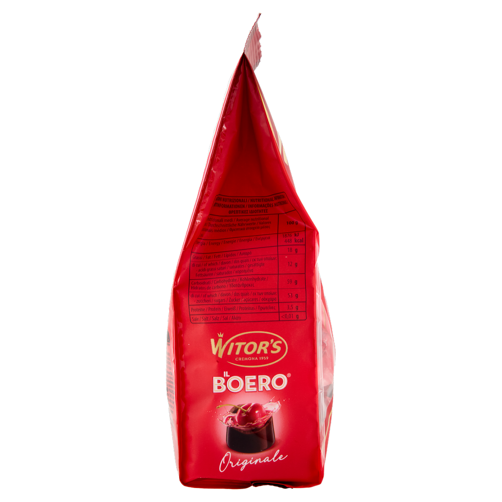 Witor's il Boero Originale Cioccolato Extra Fondente con Ciliegia Italiana 200 g