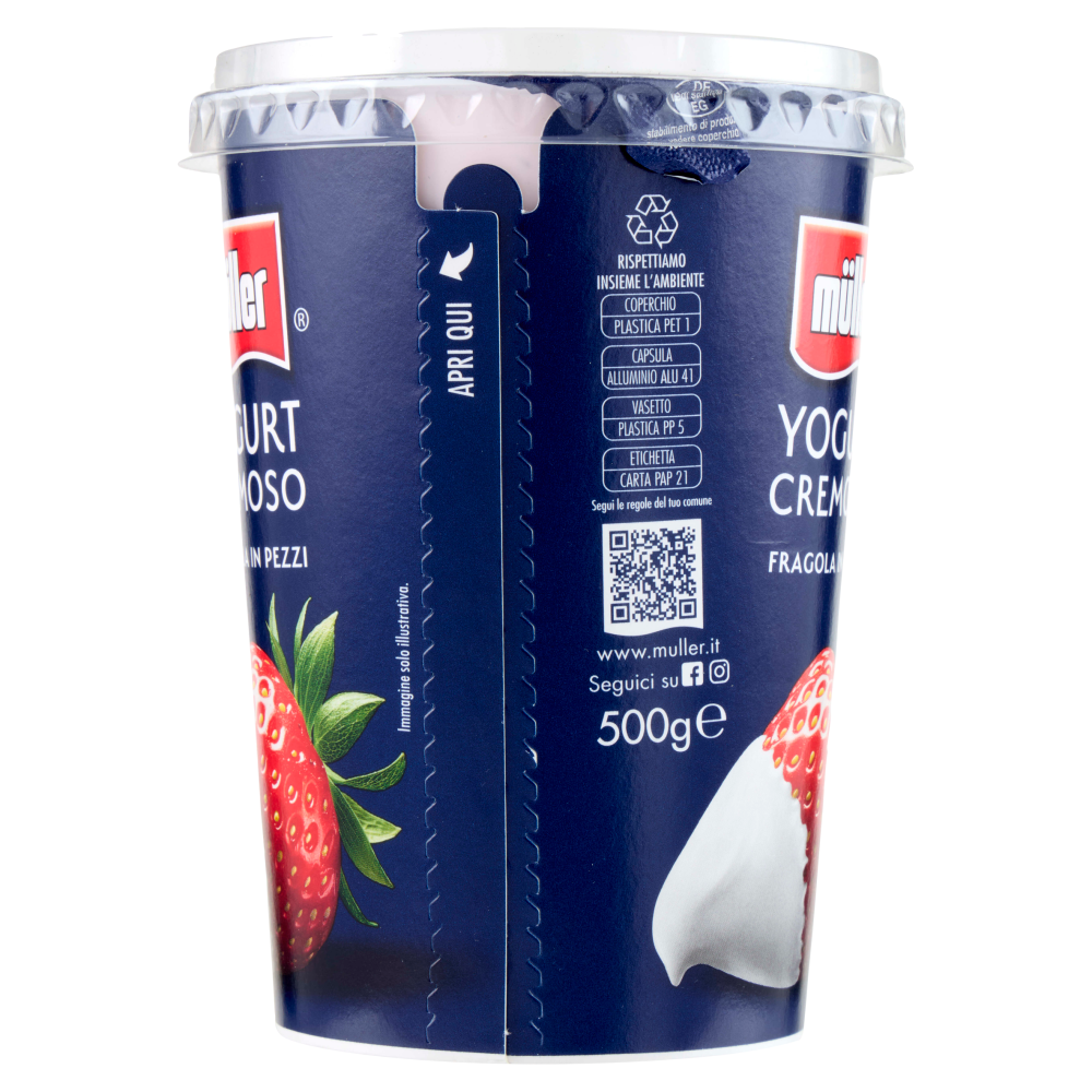 müller Yogurt Cremoso Fragola in Pezzi 500 g