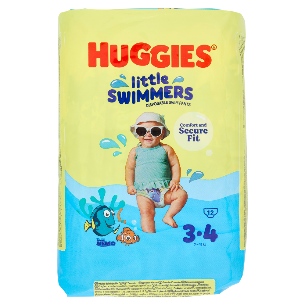 Huggies little Swimmers Disposable Swim Pants 3-4 7-15 kg Nemo 12 pz